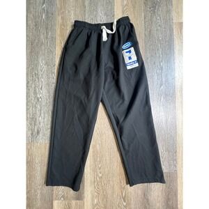 Runing X Waffle Knit Pants Mens XL Black Straight Leg Drawstring Streetwear